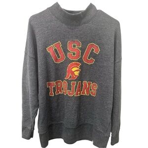 USC Trojans Gray Sweatshirt Mockneck sz L